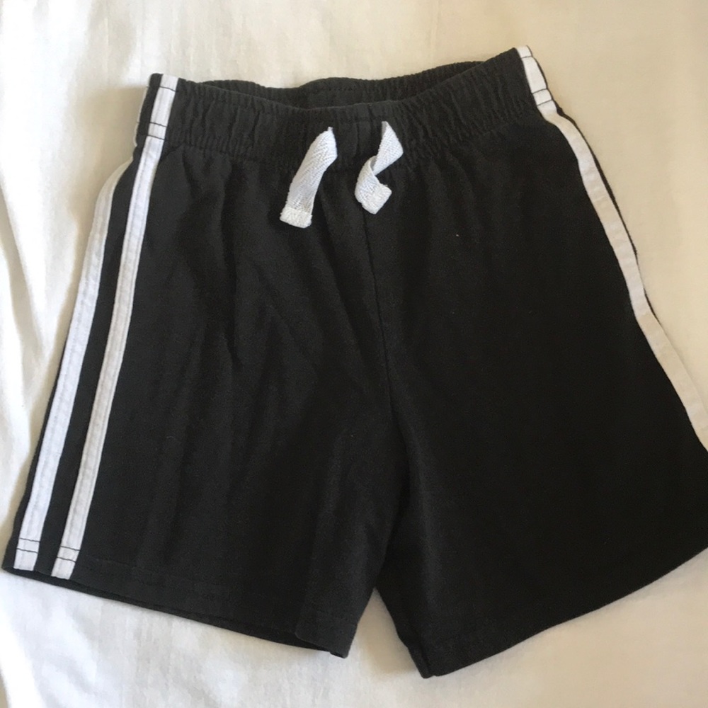 Black drawstring shorts